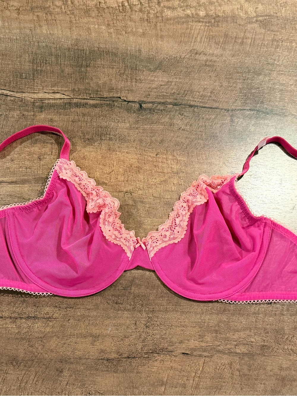 Victoria's Secret Pink Lace Trim Underwire Bra